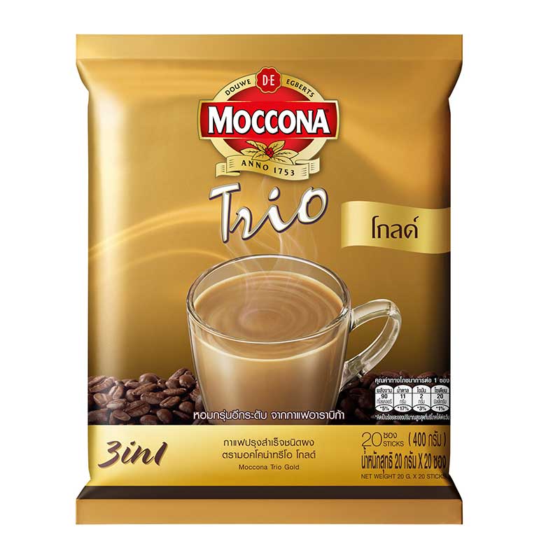 Moccona Trio Gold Instant Coffee Powder 20g x 20 Sachets | Makroclick