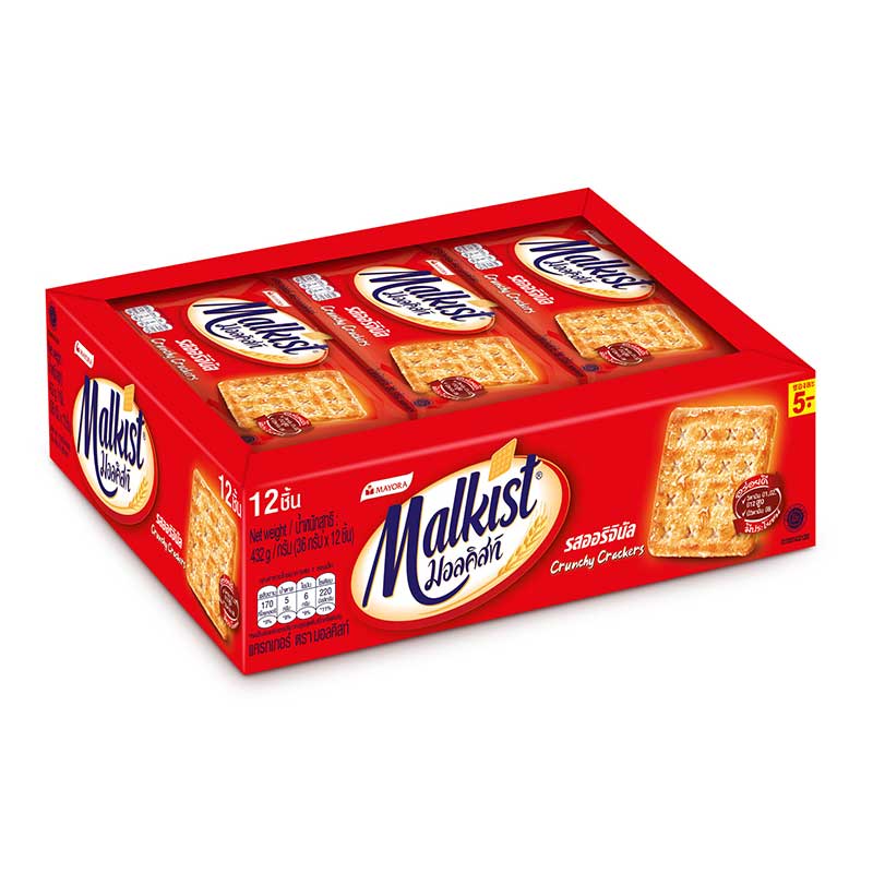 Malkist Crunchy Cracker 36g x 12 pcs Makroclick