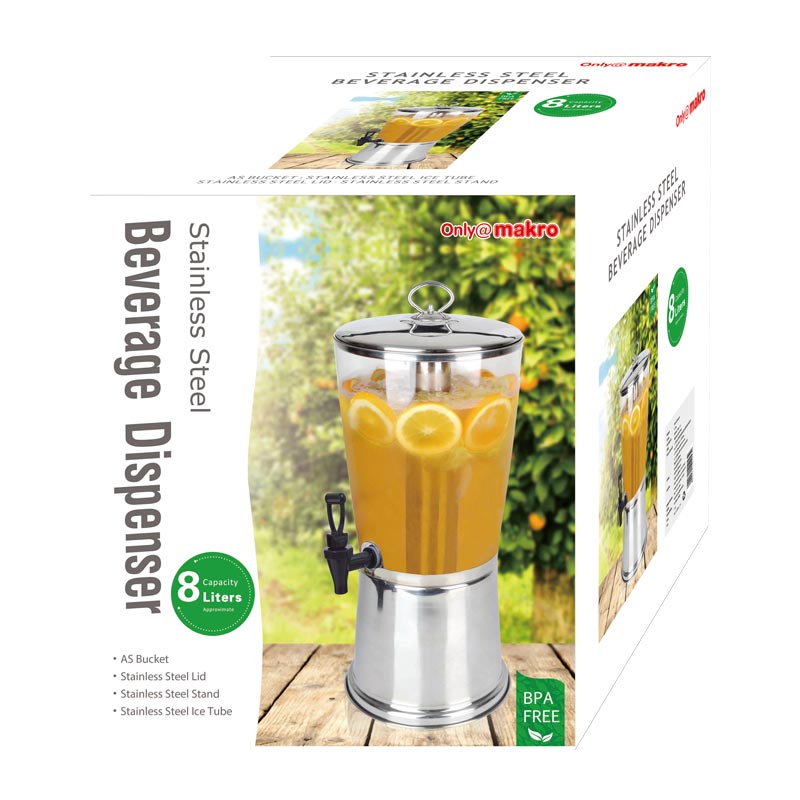 Stainless Beverage Dispenser 8L Makroclick