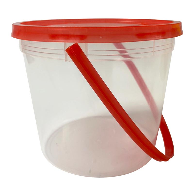 aro Round Plastic Bucket with Color Lid 1300 ml x 20 Sets Makroclick