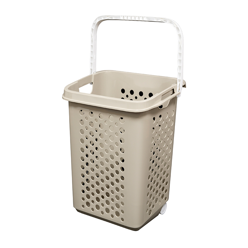 Plastic Laundry Basket with Wheels A 5025 Assorted Color Makroclick