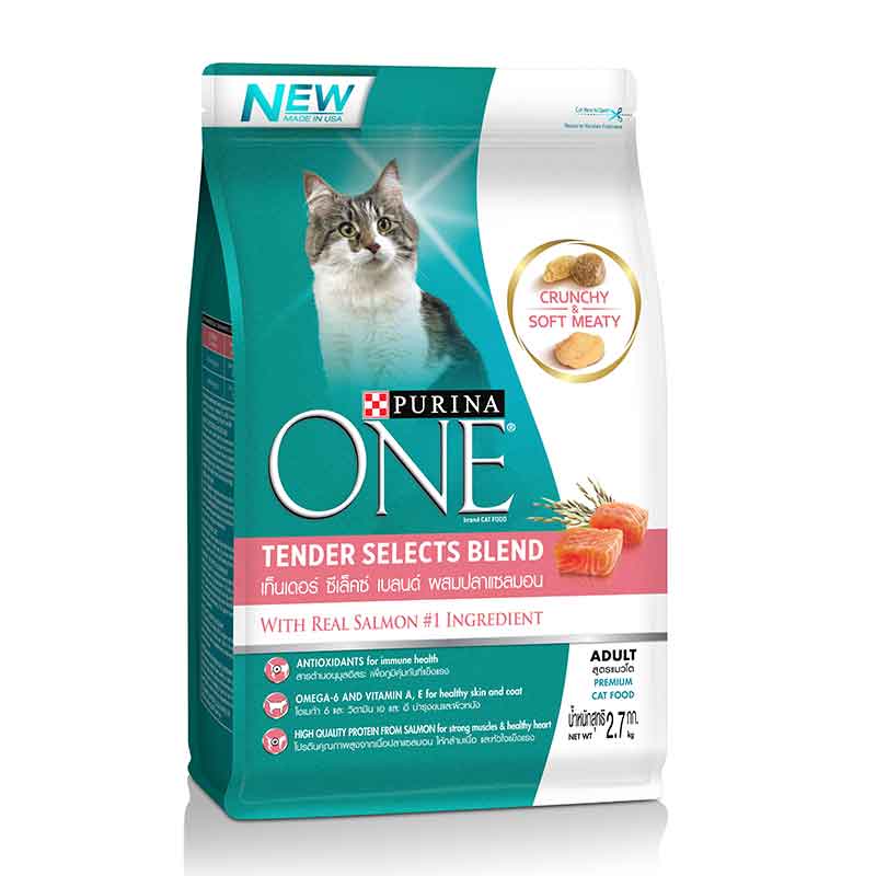 Purina One Cat Food Tender Selects Blend with Real Salmon 2.7 kg